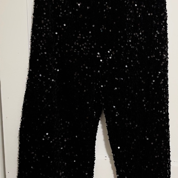 SHEIN… black sequin pants, size L - Picture 7 of 8